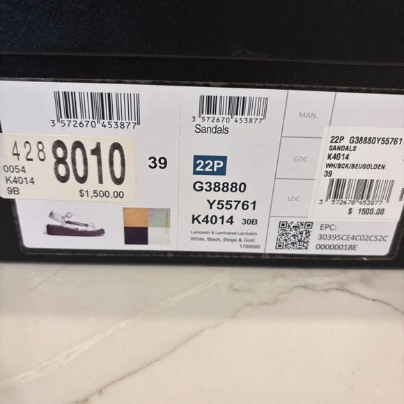 CHANEL lambskin Logo Platform Sandals - Picture 6 of 8